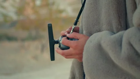 Man controls an FPV drone Stock Footage 262565188