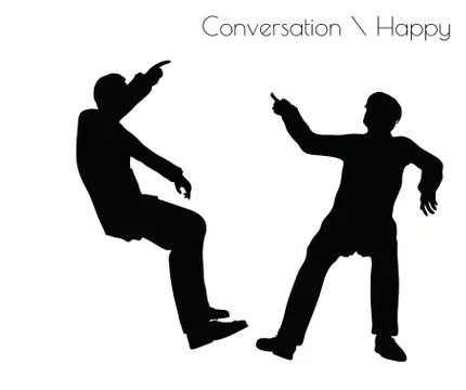 Man in Conversation Happy Talk Stock Illustration
