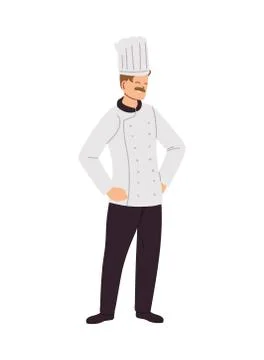 Man cook in chef uniform Stock Illustration