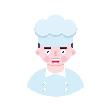 Man cook in flat style Stock Illustration