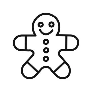 Man cookie icon linear graphics set vector Stock Illustration