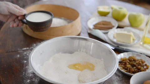 Man is cooking dough Stock Footage 101320825