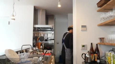 Man Cooking Stock Footage 160463136