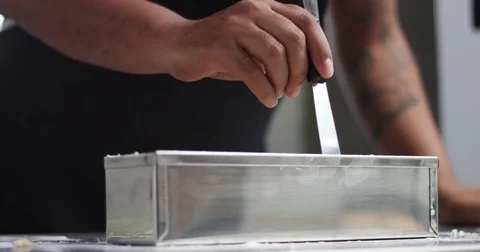 Man cooking home made bread Stock Footage 82991924