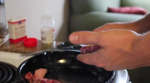 Man cooking in the kitchen Stock Footage 41737325