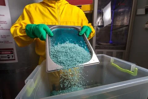 Man cooking meth Stock Photos