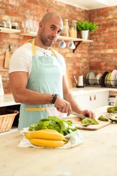 Man cooking Stock Photos