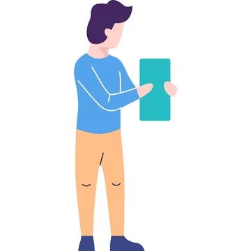 Man copywriter creating on content vector icon Illustrazione stock