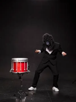 The man in the costume of a monkey. Foto stock
