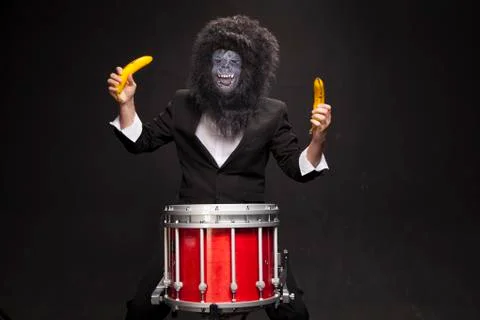 The man in the costume of a monkey. Foto stock