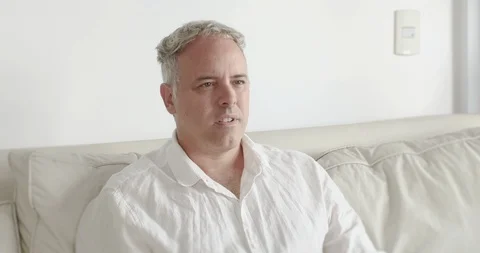 Man Coughing Correctly To Avoid Spread Virus Like Corona Virus COVID 19 Stock Footage 126464378