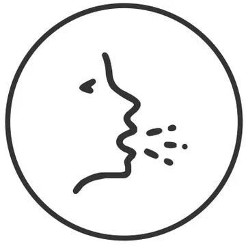 Man coughing icon vector illustration. Symptom of virus Stock Illustration