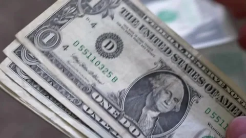 Man counting dollar cash, closeup. the concept of investment, money exchange, Stock-Footage 336260342