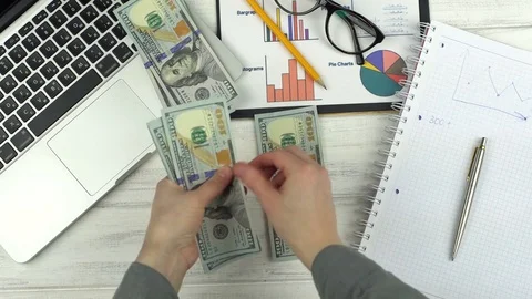 Man counting money Stock-Footage 73456649