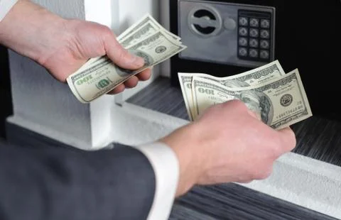 Man counting money. Stock Photos