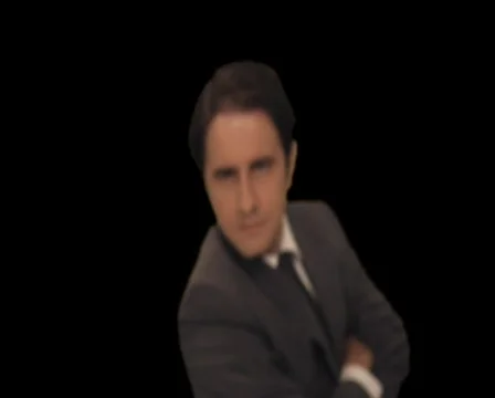 Man counts to 1   to camera Stock Footage 754731