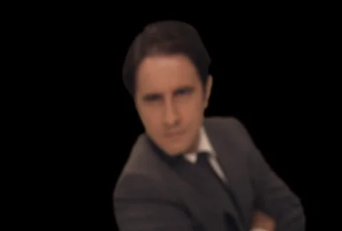 Man counts to 1   to camera Stock Footage 754732