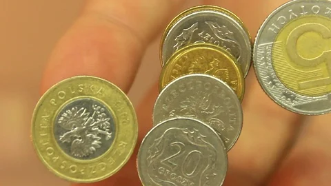 Man counts coins Bottom view Vídeos de archivo 86572105