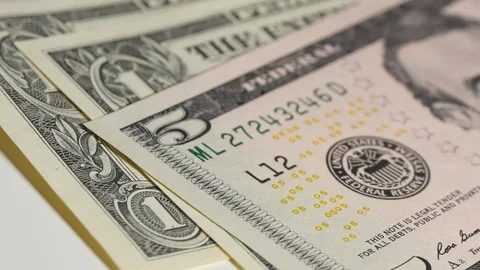 Man Counts Dollars Banknotes On The Desk Stock Footage 102436374