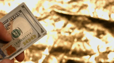 The man counts money dollars closeup. Stock Footage 62845785