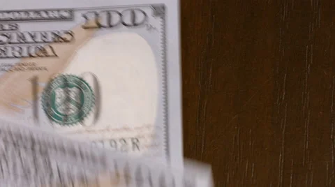 The man counts money dollars closeup. Video stock 62846401