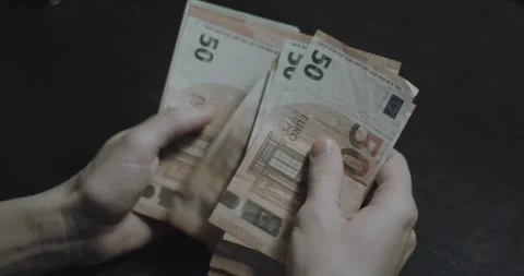 Man counts money Stock Footage 274062301