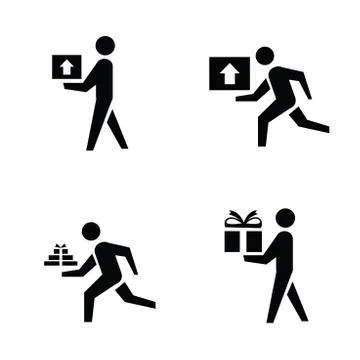 Man courier icon design Stock-Illustration