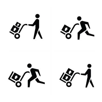 Man courier icon vector Illustrazione stock