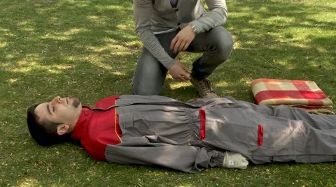 Man covering victim Stock Footage 40738991