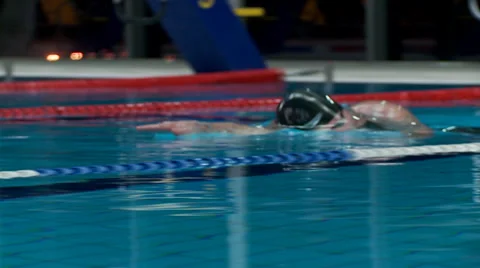 Man crawl swimming - close up Stock Footage 30459035