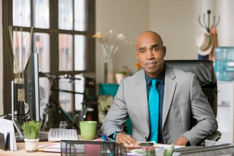 Man in a Creative Office Stock Photos