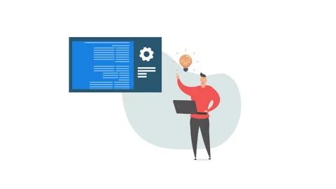 Man with creative writing idea. Blogging, Copywriting, Content Creation, and Stock Footage 256077927