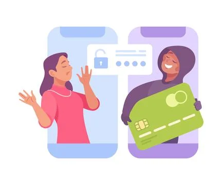 Man Criminal Commit Cyber Crime and Theft Vector Illustration Stock-Illustration