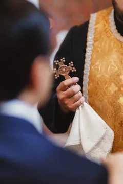 Man with a cross	 Stock Photos
