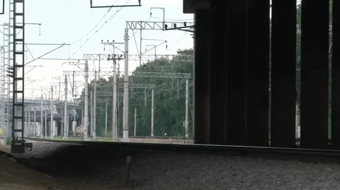 Man cross The Railway Stock Footage 52206587