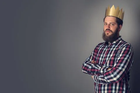 Man in crown Stock Photos