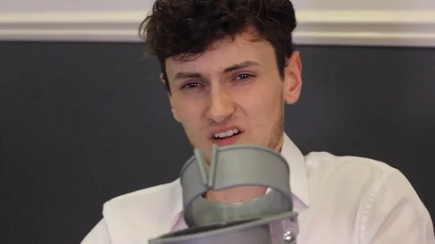 Man with crutches- close up. Video stock 90546935