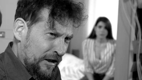 Man crying because of loss and death of parent Stock Footage 127194526