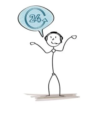 Man from customer serveces Stock Illustration