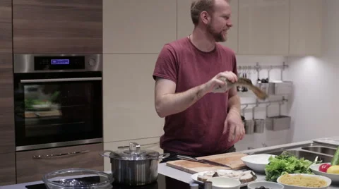 Man cuts off the fin of a fish Stock Footage 62744370