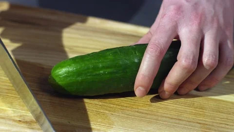 Man cuts vegetables Stock-Footage 93805455