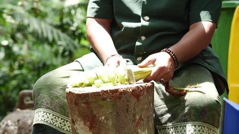 Man cutting 84 Stock Footage 260180963