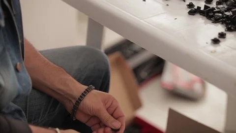 A man cutting keyboard shortcuts 스톡 동영상 86477806