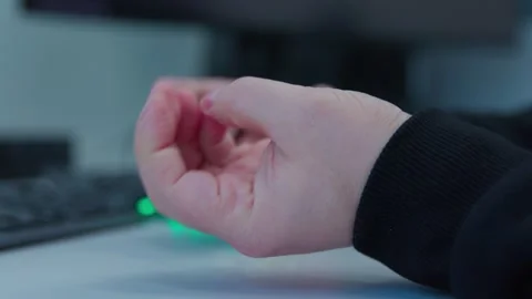 A man cutting nails on a workplace Stock Footage 272751533