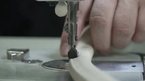 Man Cutting Thread Off Sewing Machine, 4K 스톡 동영상 138182749