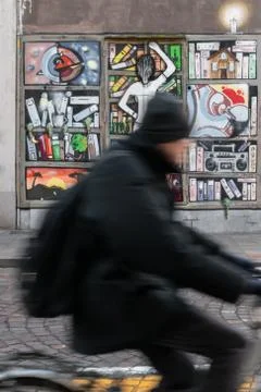 Man cycling Stock Photos