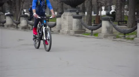 Man cycling in slow motion. Stock Footage 62483770