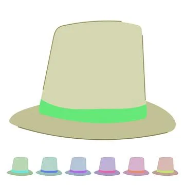 Man cylinder hat vector cartoon graphic Stock Illustration