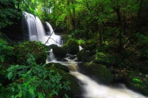 Man Daeng waterfall. Stock Photos