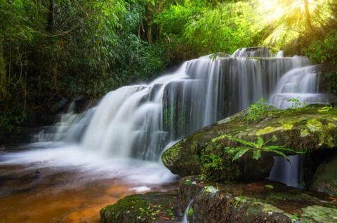 Man Daeng waterfall. Stock Photos